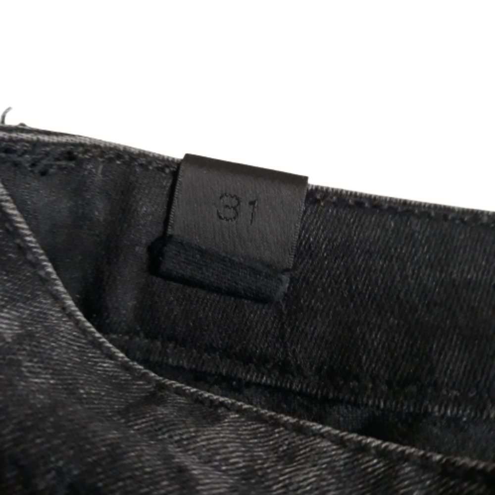 Vince Floral Black Dylan-Ankle Denim Skinny Mid Rise Jeans Size 31 - Picture 11 of 14